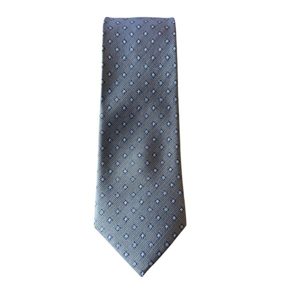 Jos. A. Bank Traveler Stain-Resistant Tie Long Size 61" Blue Micro Dot Pattern - Picture 11 of 13